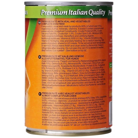 Monge SPECIAL DOG Pate' Vitello e Verdure scatoletta per cani da 400g vitamine