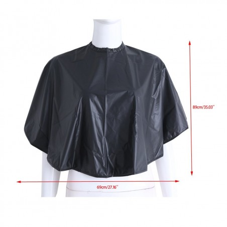 Mantellina nera in PVC 159001 da parrucchiera 91x28cm NERO