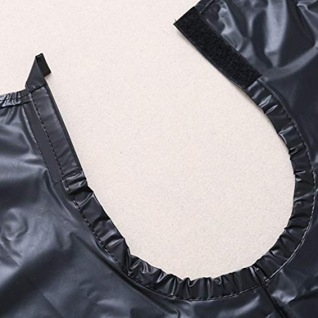 Mantellina nera in PVC 159001 da parrucchiera 91x28cm NERO