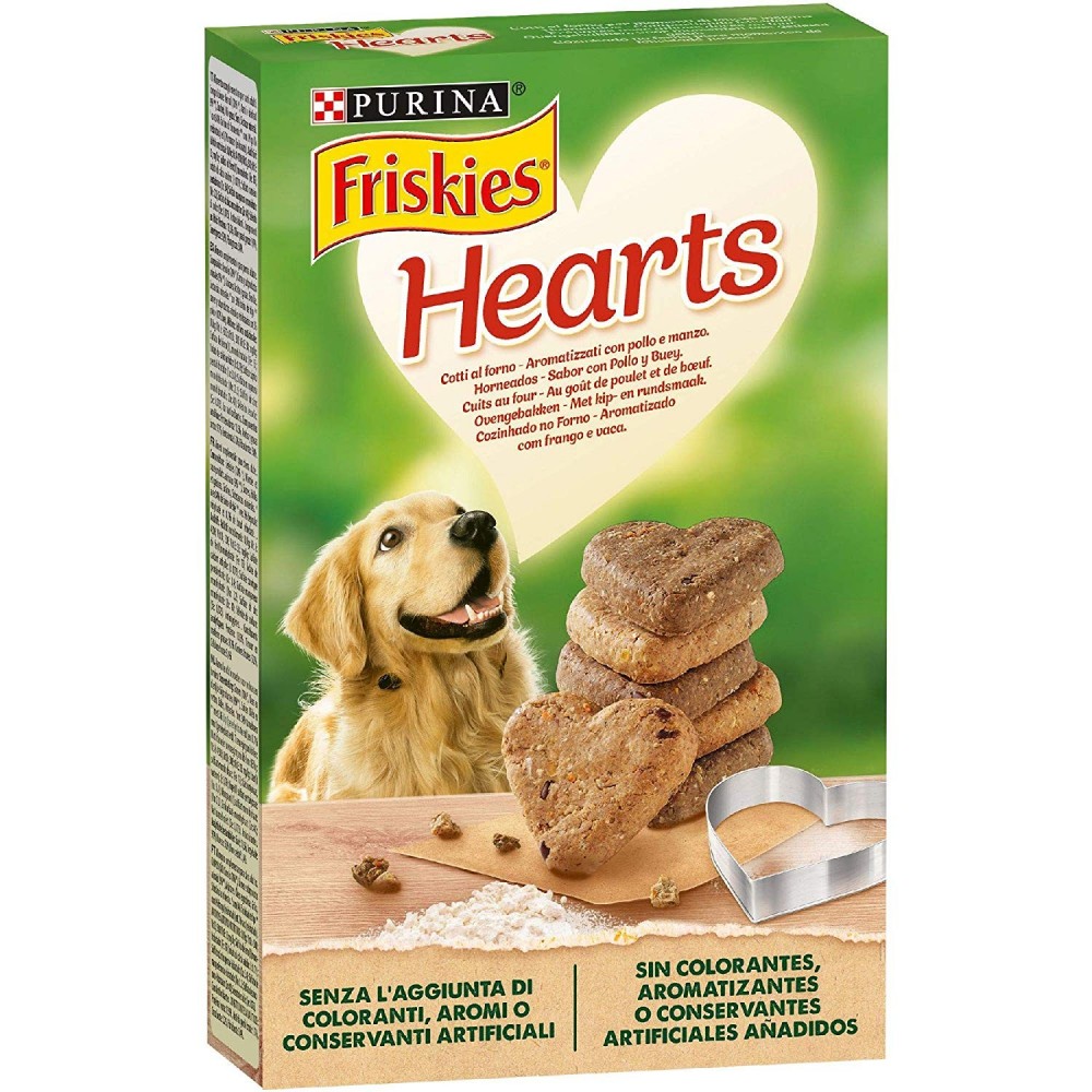 Purina Friskies Hearts Biscotti per Cane Aromatizzati con Pollo e Manzo 320g