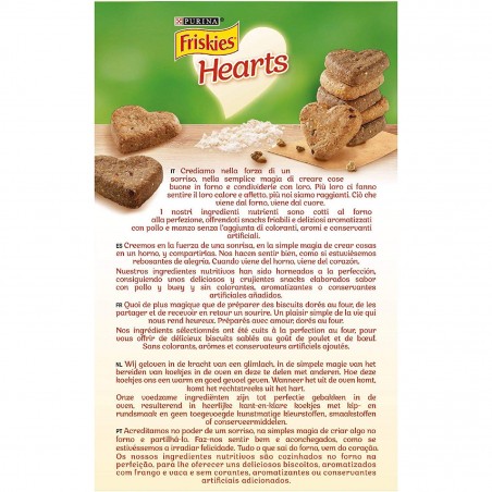 Pack 6 pz Purina Friskies Hearts Biscotti Cane Aromatizzati Pollo e Manzo 320gr