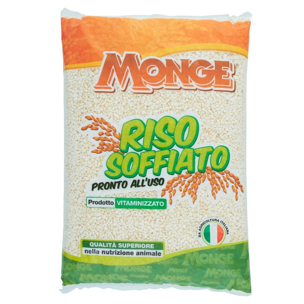 Monge Riso Soffiato Vitaminizzato Pronto all'uso 1 kg adatto per animali