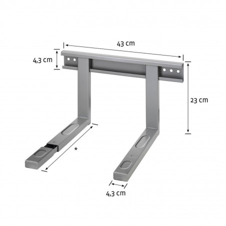 Staffe 044942 per montaggio a parete di forni a microonde 43x24x54 cmMAX 30kg