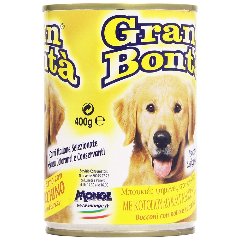 Pack 24x Monge GRAN BONTA' per cani Pollo e...