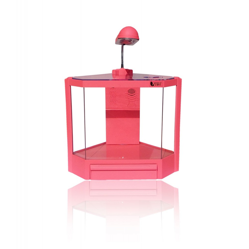 Acquario in plastica rigida 4,5 litri  6 led 2w con filtro vari colori risparmio energetico 28,5 x 18,6 x 24,5 cm 