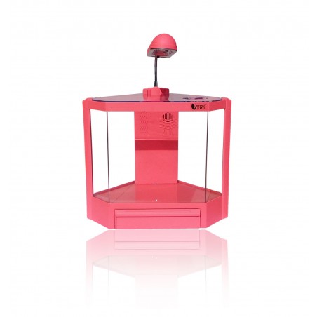 Acquario in plastica rigida 4,5 litri  6 led 2w con filtro vari colori risparmio energetico 28,5 x 18,6 x 24,5 cm 