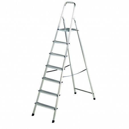 Scala DH53834 in alluminio 7 gradini Divina Home 140cm di altezza max