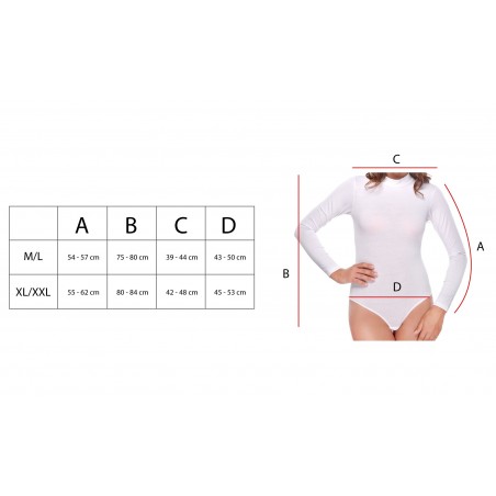 Pack DARIA da 3 Tall Body VKA37 a maniche lunghe MEZZO COLLO interno felpato