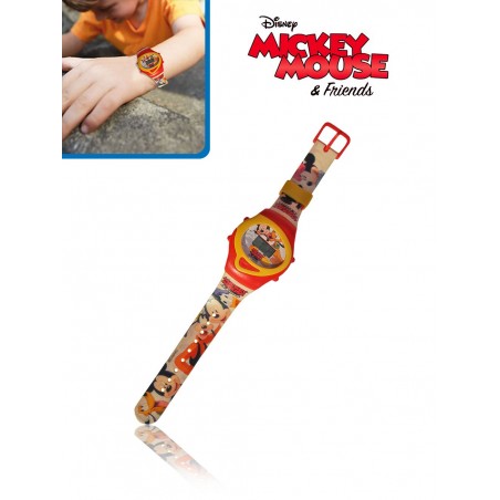 Orologio digitale da polso piu' orologio da comodino con sveglia integrata Mickey Mouse idea regalo Disney 