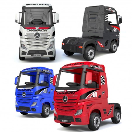 Camion MERCEDES ACTROS LT911 Elettrico Motrice per Bambini 12V Porte Apribili