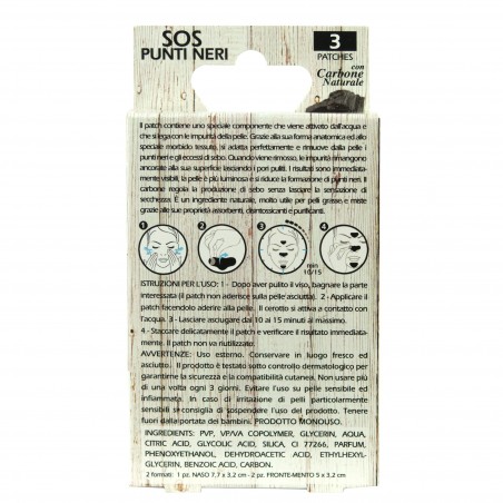 SETABLU Prestige 939176 SOS Rimozione Punti Neri 3 Cerotti al Carbone UNISEX