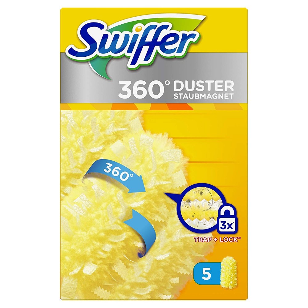 Swiffer Duster 360 Plumeau 380401 ricarica 5 unità Trap + Lock