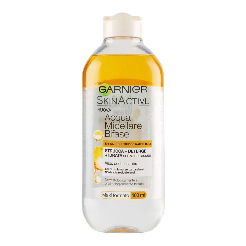 Garnier Acqua Micellare Bifase con Olio d'Argan Strucca deterge idrata 400ml