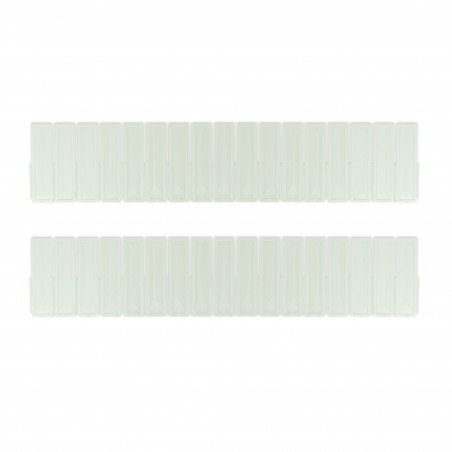 Pack 2 Divisori organizer componibili per cassetti in plastica 90x435mm