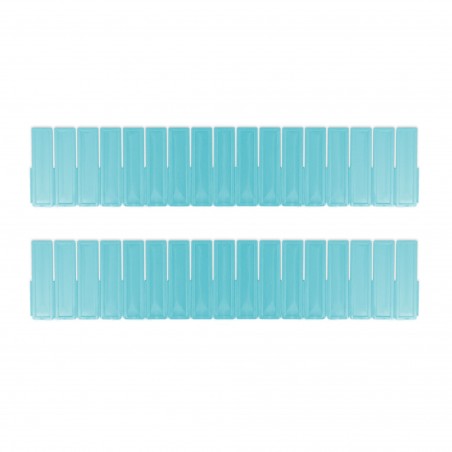 Pack 2 Divisori organizer componibili per cassetti in plastica 90x435mm