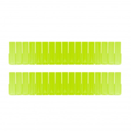 Pack 2 Divisori organizer componibili per cassetti in plastica 90x435mm