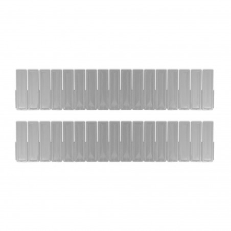 Pack 2 Divisori organizer componibili per cassetti in plastica 90x435mm