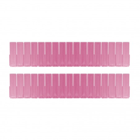 Pack 2 Divisori organizer componibili per cassetti in plastica 90x435mm