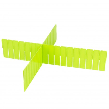 Pack 2 Divisori organizer componibili per cassetti in plastica 90x435mm