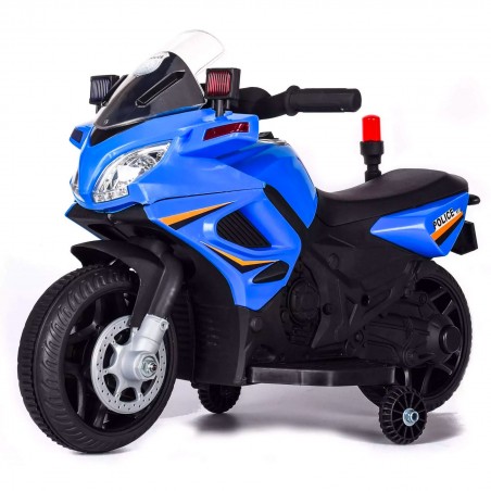 Moto Elettrica LT897 per Bambini 6V Kid Go Police Polizia