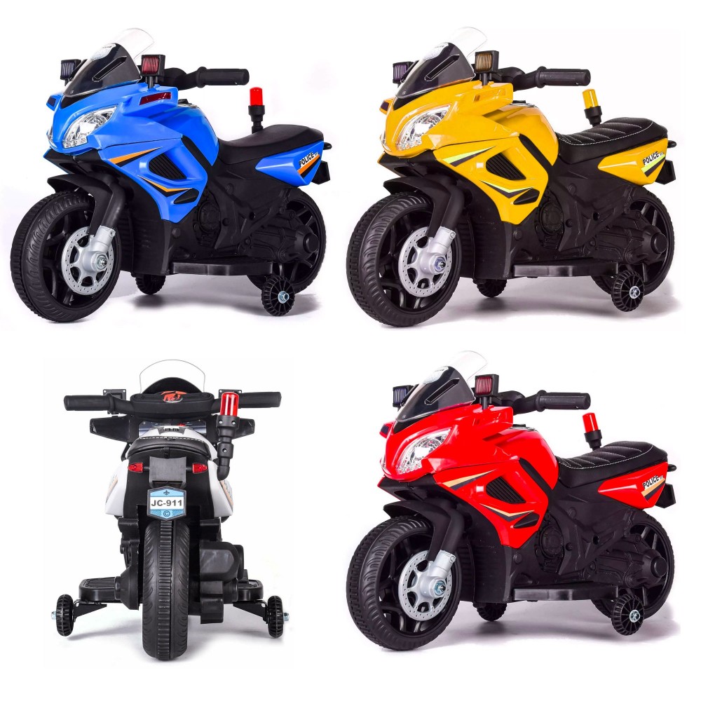 Moto Motocicletta Elettrica per Bambini 6V Police Polizia Modello 2019 