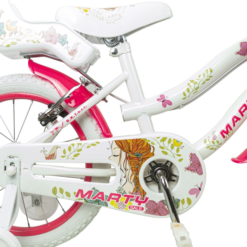 Bici da Bambina MARTY misura 16 da 5-8 anni con...