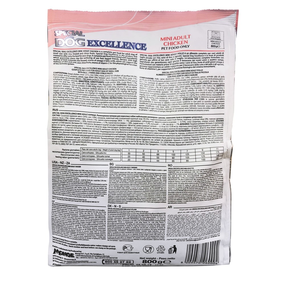Special Dog Excellence MINI ADULT 800gr pollo...