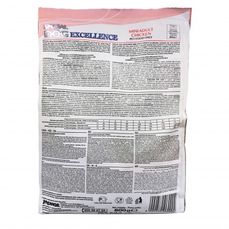 Special Dog Excellence MINI ADULT 800gr pollo con riso e semi di lino e agrumi