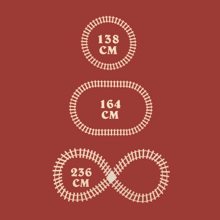 Trenino dei Balocchi Natalizio 107006 a batterie 22 pz sotto albero luci suoni