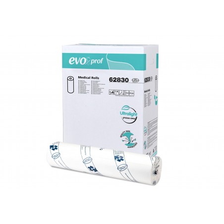Rotolo evo Prof 62830 Lenzuolo monouso per lettini in pura cellulosa h60cm 55mt