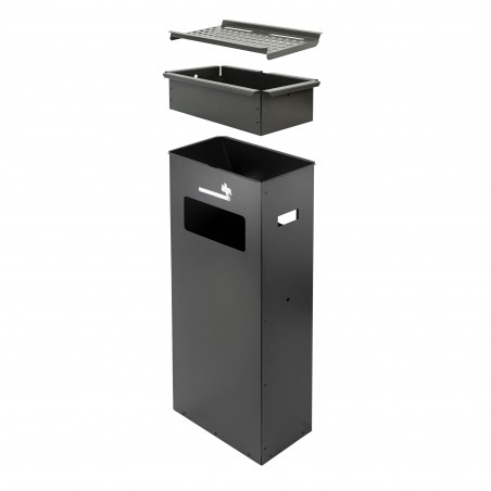 Spegni sigarette Iron Grey Art 830.B 33x18x70cm con Cestino Porta Rifiuti