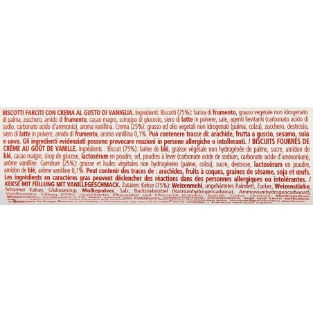 6 pacchi di Ringo Biscotti tubo Vaniglia 12 pezzi da 165 g Pavesi