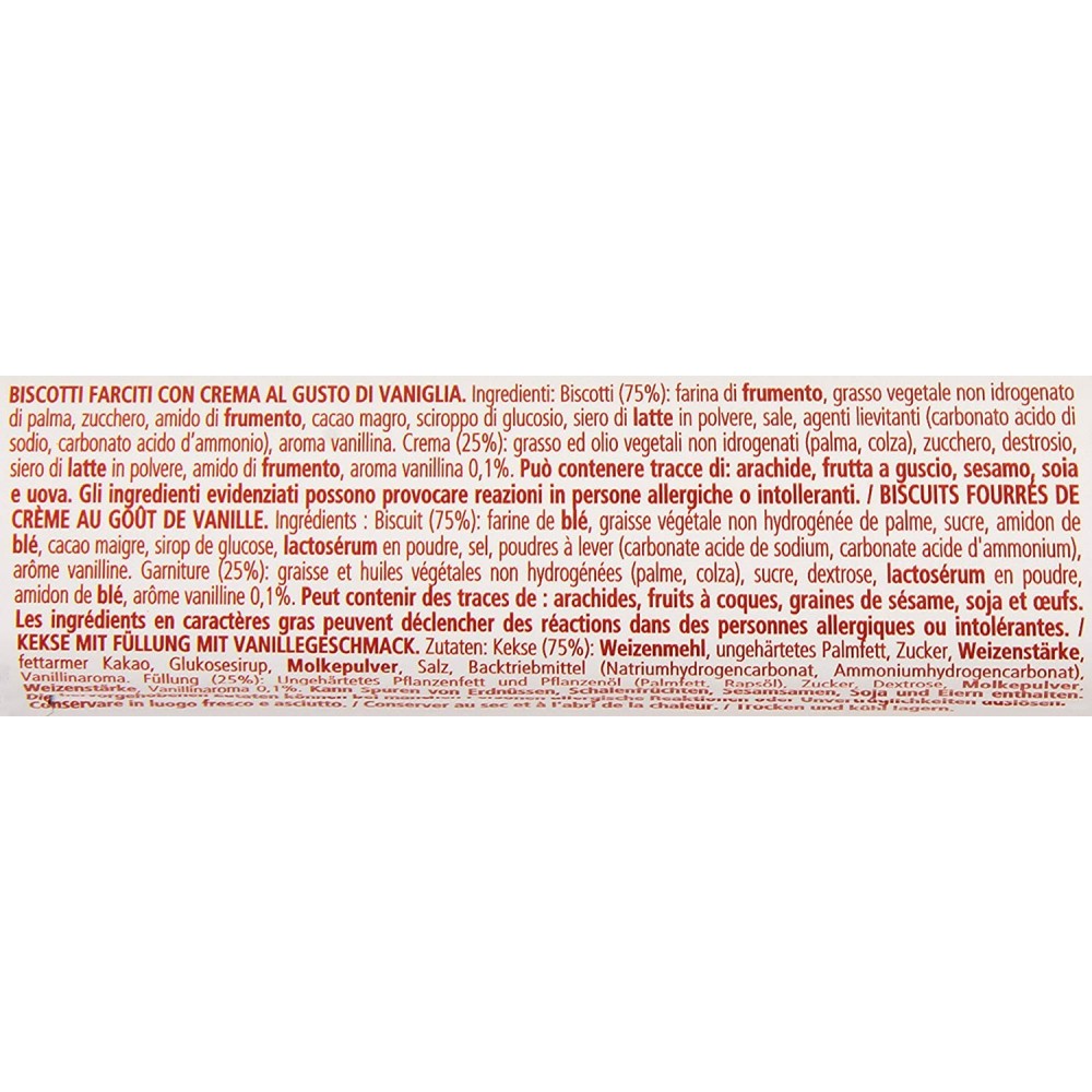 9 pacchi di Ringo Biscotti tubo Vaniglia 12...