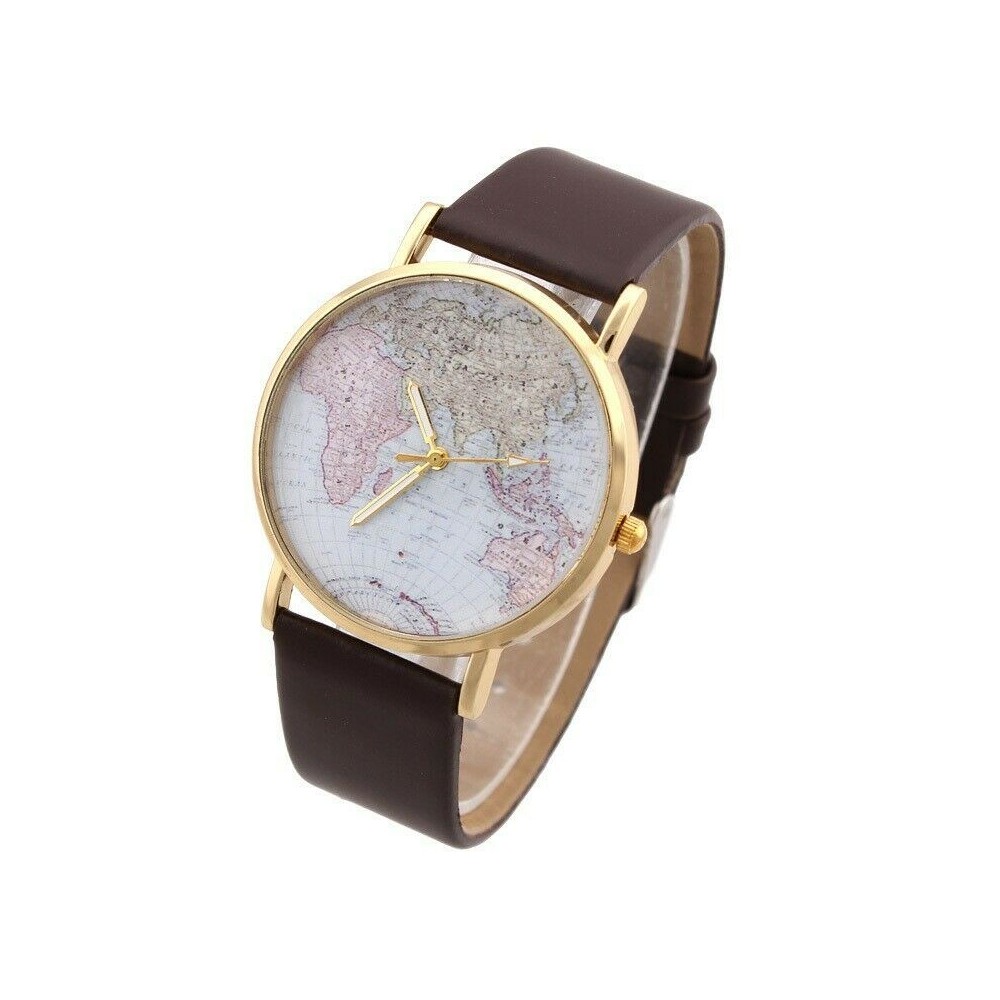 Orologio vintage analogico con mappamondo al...