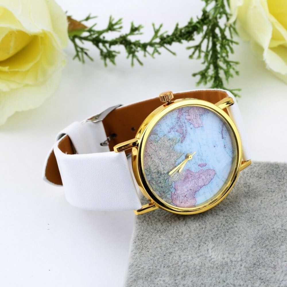 Orologio vintage analogico con mappamondo al...