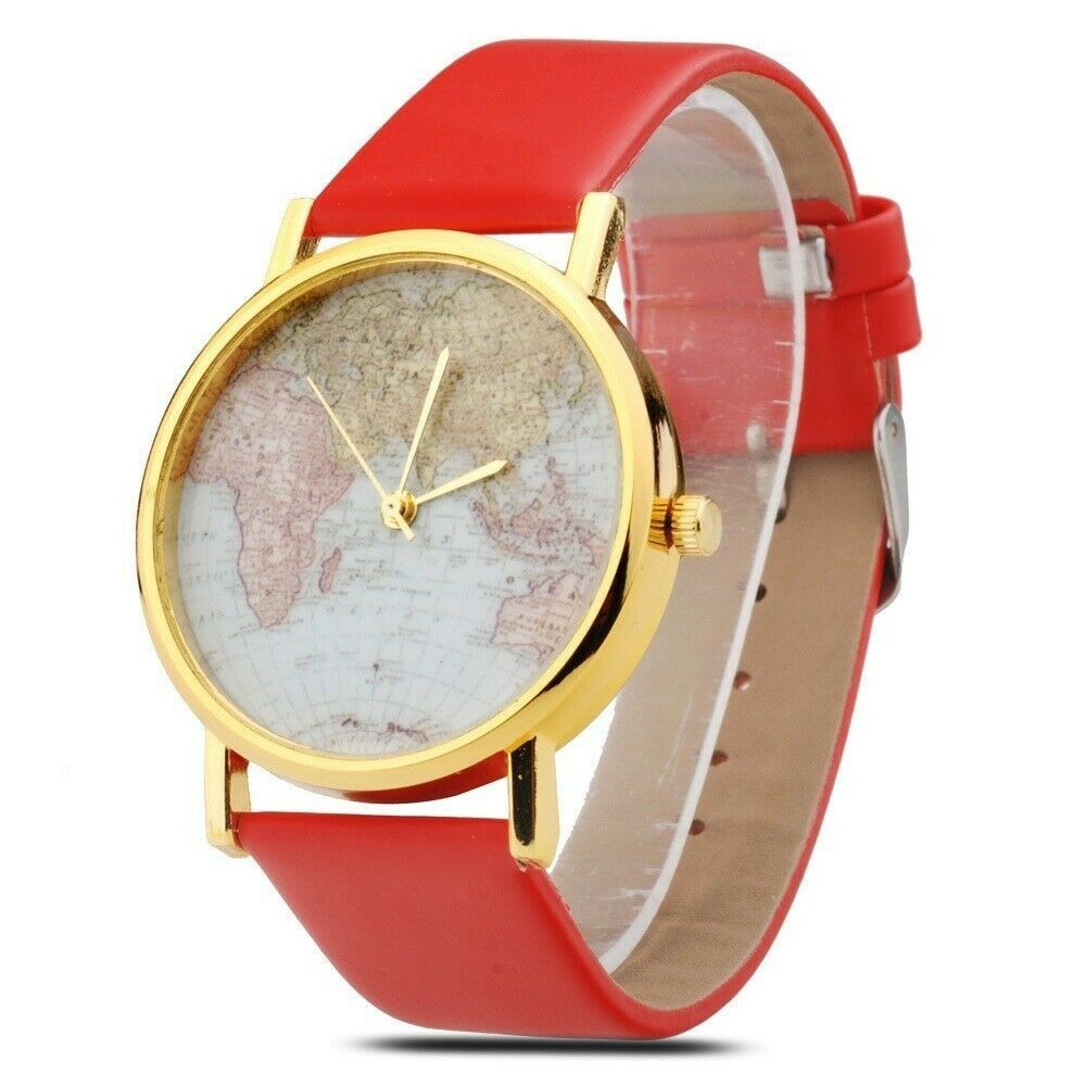 Orologio vintage analogico con mappamondo al...