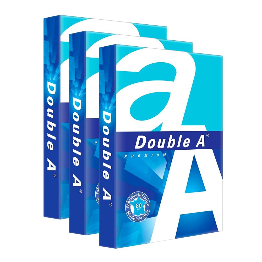 Pack da 3x Risme di carta 000042 formato A4 500 fogli da 80 g DOUBLE A Premium