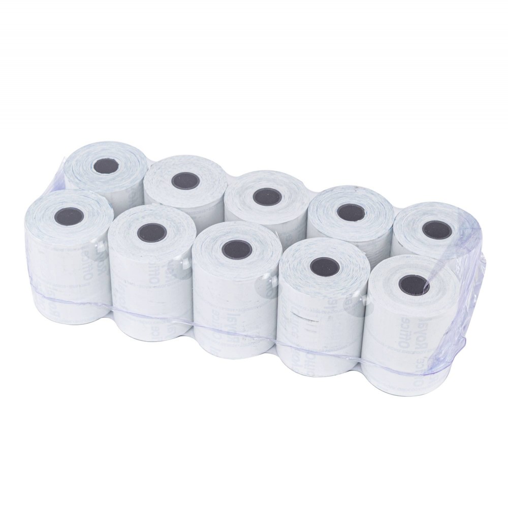 Pack 10 rotoli carta termica ONE OFFICE per Cassa 57mm x 30mt foro12mm 55gr