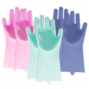 Coppia di Guanti in silicone 2 in 1 con spugna 183693...