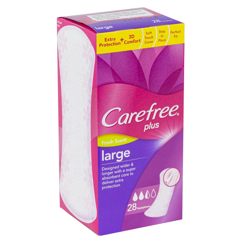 Carefree Plus LARGE 28 pz Proteggi-slip super soft per una maggiore protezione
