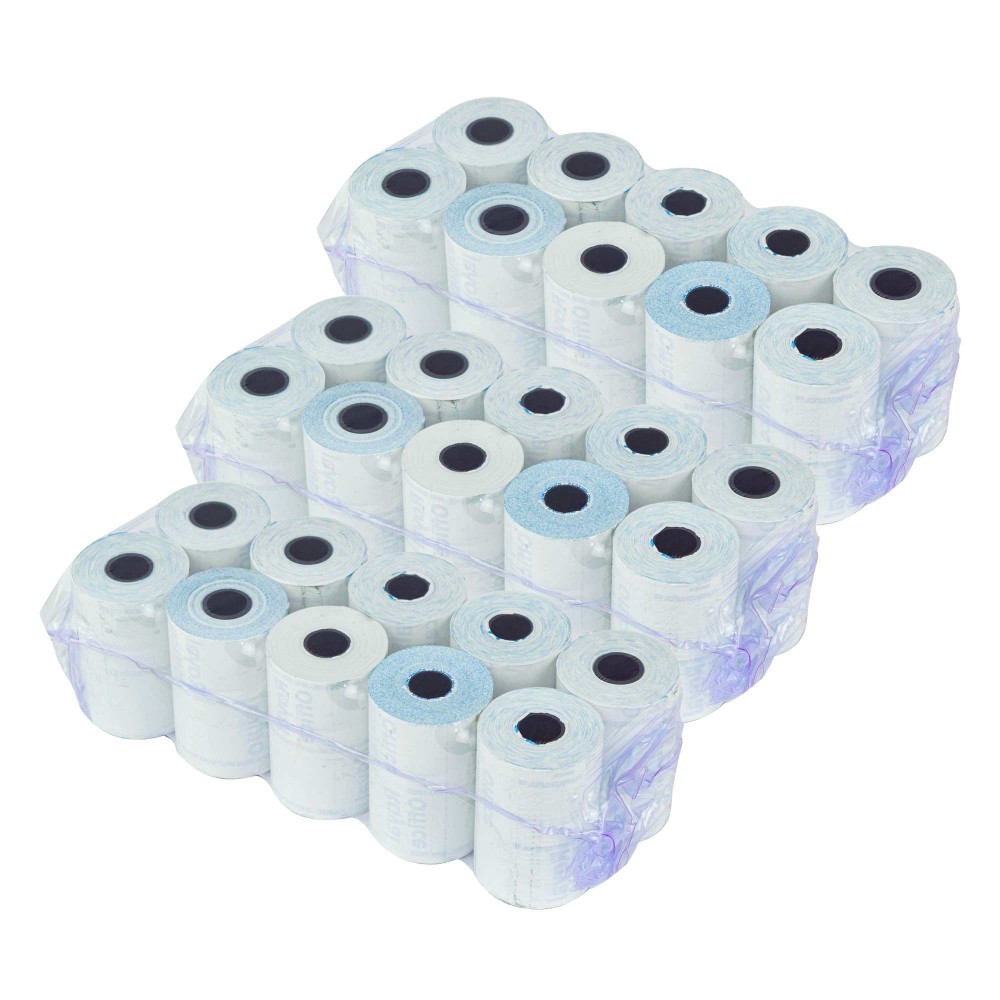 Pack 30 rotoli carta termica ONE OFFICE per pos 57mm x 20mt foro12mm 55gr