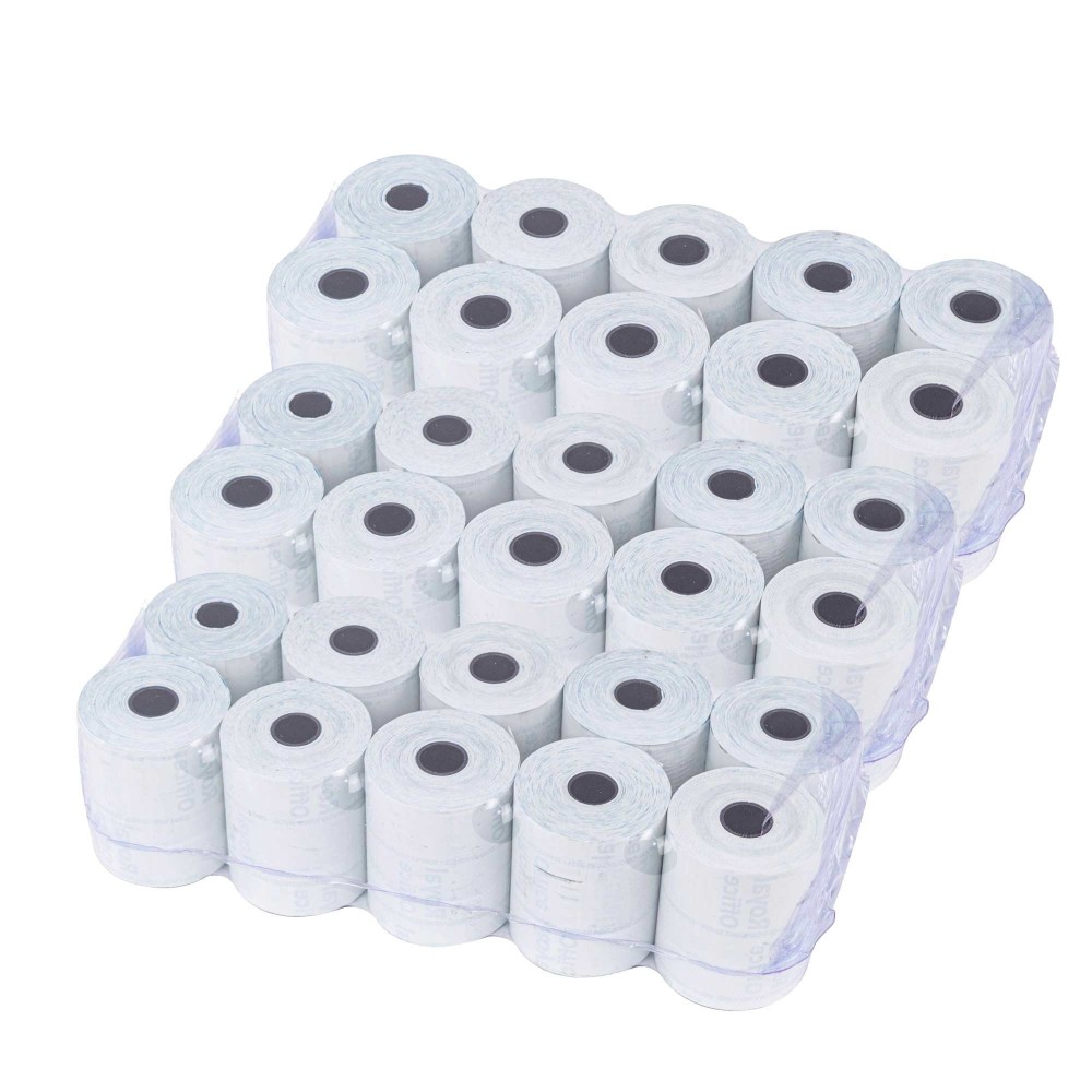 Pack 30 rotoli carta termica ONE OFFICE per Cassa 57mm x 30mt foro12mm 55gr