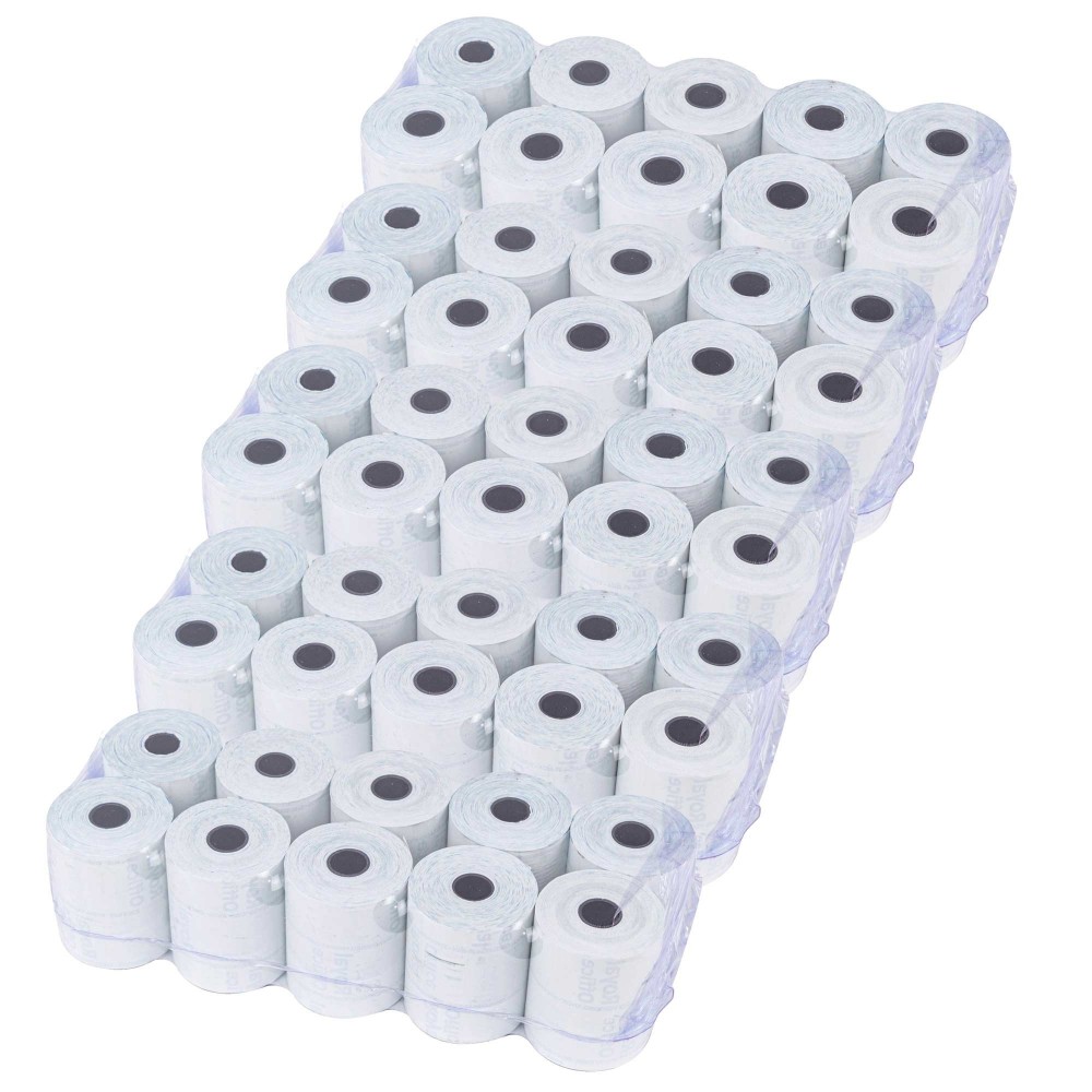 Pack 50 rotoli carta termica ONE OFFICE per Cassa 57mm x 30mt foro12mm 55gr