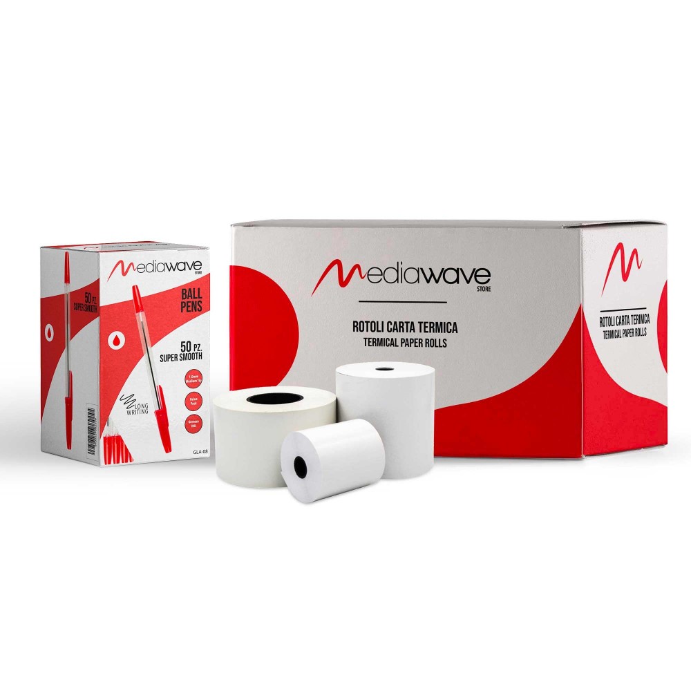 Pack da 50 penne e 500 rotoli carta termica per...
