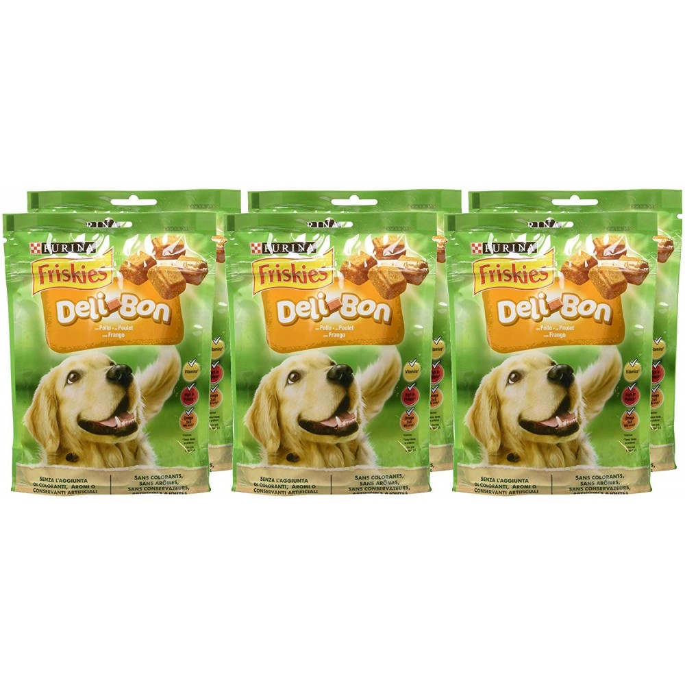 Pack da 6x Purina Friskies DELI BON Bocconcini al Pollo senza conservanti 130g