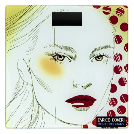 Bilancia digitale 6087001 pesapersone Enrico Coveri V1 30x30 cm in vetro 150kg