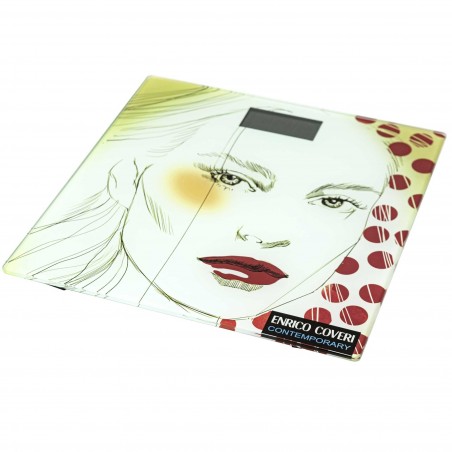 Bilancia digitale 6087001 pesapersone Enrico Coveri V1 30x30 cm in vetro 150kg