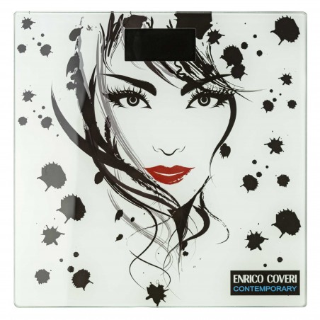 Bilancia digitale 6087001 pesapersone Enrico Coveri V2 30x30 cm in vetro 150kg