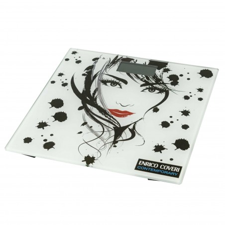 Bilancia digitale 6087001 pesapersone Enrico Coveri V2 30x30 cm in vetro 150kg