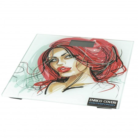 Bilancia digitale 6087001 pesapersone Enrico Coveri V3 30x30 cm in vetro 150kg